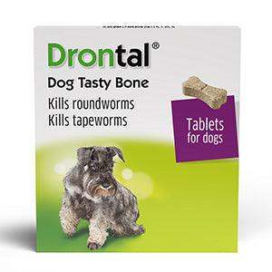 Drontal Dog Tasty Bone Shaped Tablets Pack of 2 Hot on Sale