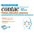 Contac Non-drowsy Dual Relief Capsules Pack of 18 on Sale