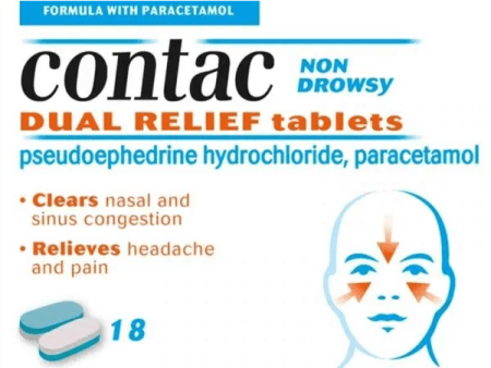 Contac Non-drowsy Dual Relief Capsules Pack of 18 on Sale