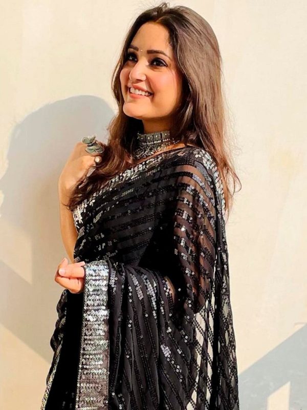 Anouk Embellished Sequinned Saree Online now