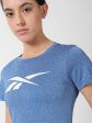 Reebok Brand Logo Printed Slim-Fit T-Shirt on Sale