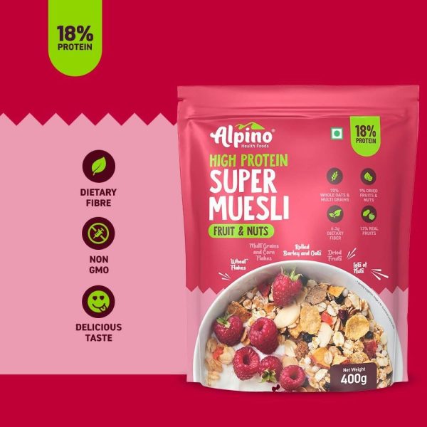 Alpino High Protein Super Muesli Fruit & Nuts Discount