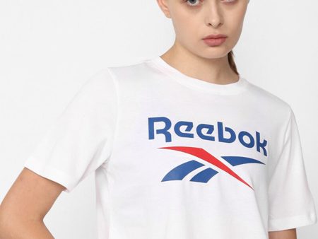 Reebok Brand Logo Printed Bl Crop T-Shirt on Sale