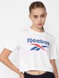 Reebok Brand Logo Printed Bl Crop T-Shirt on Sale