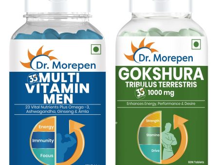 Dr. Morepen Gokshura & Multivitamin Men Tablets Combo For Cheap