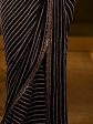 Anouk Black & Gold-Toned Sequin Embellished Georgette Saree Fashion