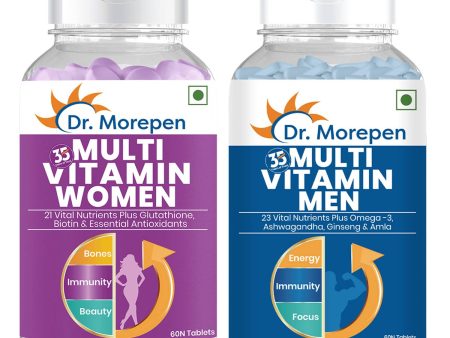 Dr. Morepen Multivitamin Men Tablets and Multivitamin Women Tablets Combo Discount