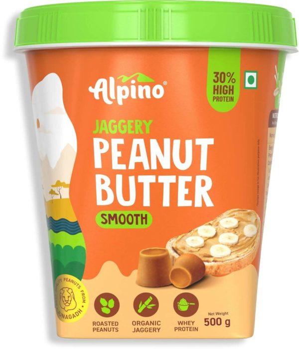 Alpino High Protein Jaggery Peanut Butter Smooth Online now