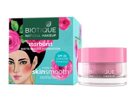 Biotique Natural Makeup Starburst Matte Moussse Foundation-Caramel Mocha Online Sale