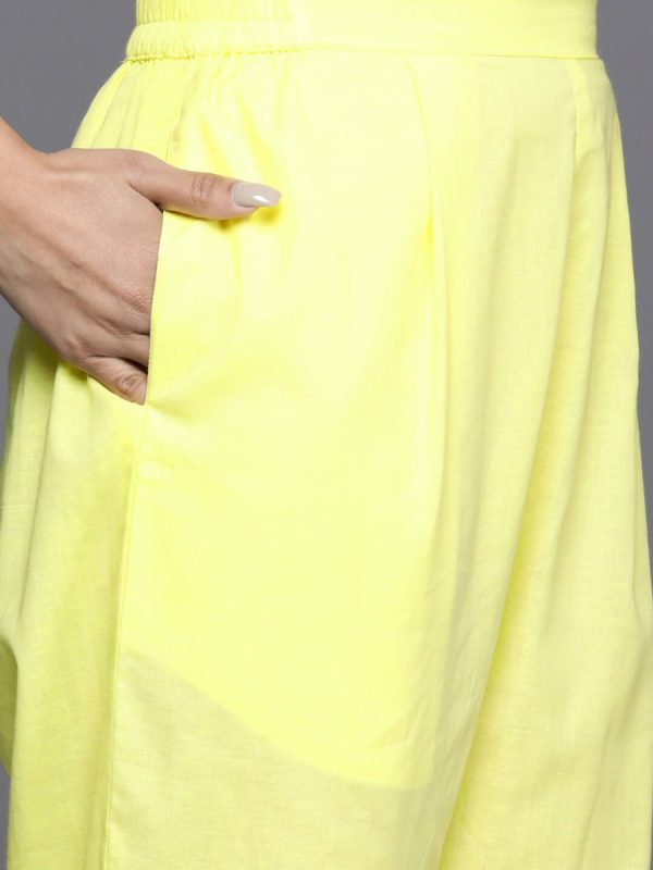 Ahalyaa Women s Traditional Wear Co-ods - Yellow on Sale