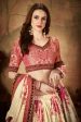 Aastha Fashion Women s Delightful Beige-Peach Floral Print Organza Wedding Wear Lehenga Choli Discount