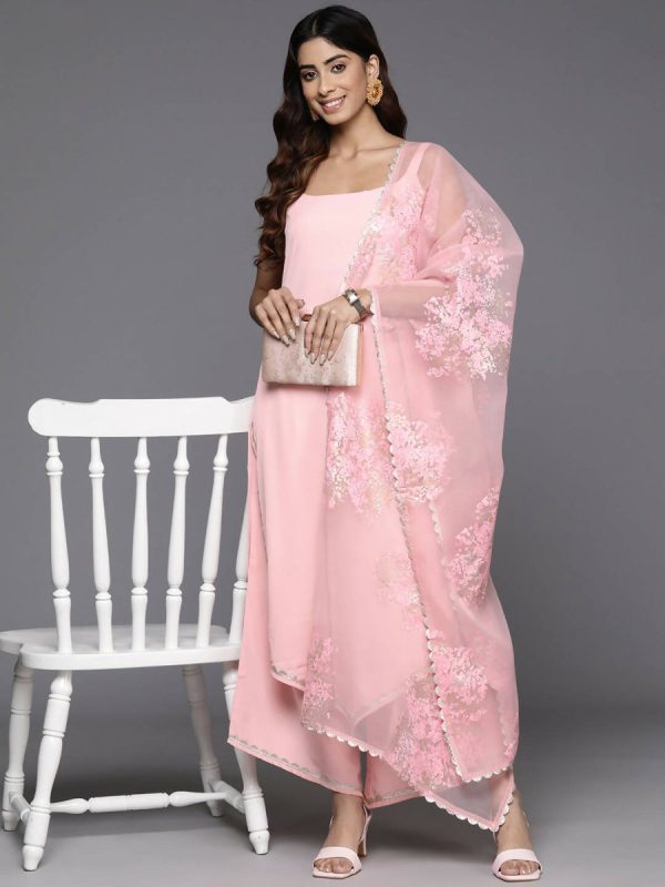 Ahalyaa Women s Traditional wear Kurta Set - Pink on Sale