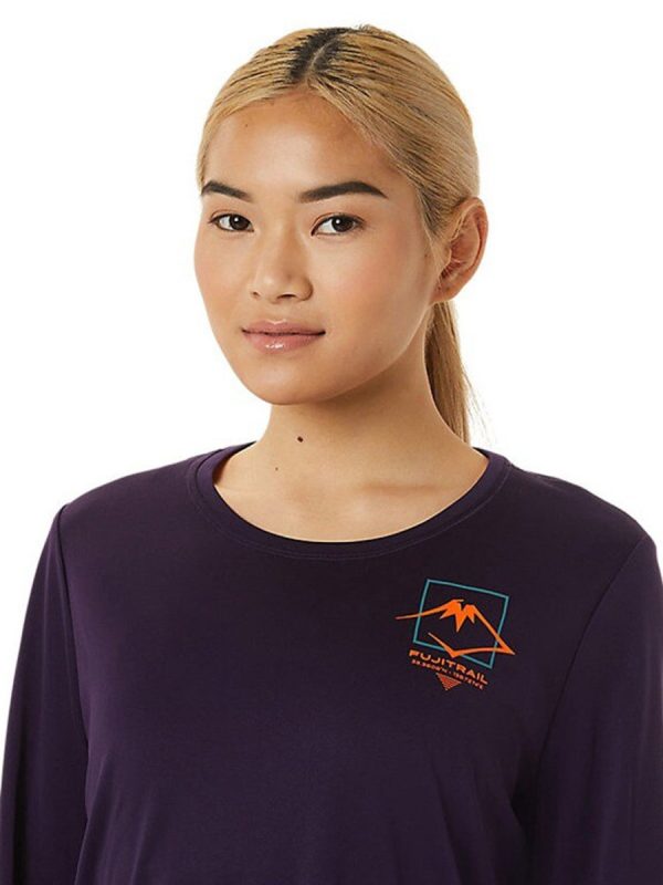 ASICS Fujitrail LS Logo Printed Round Neck T-Shirt on Sale