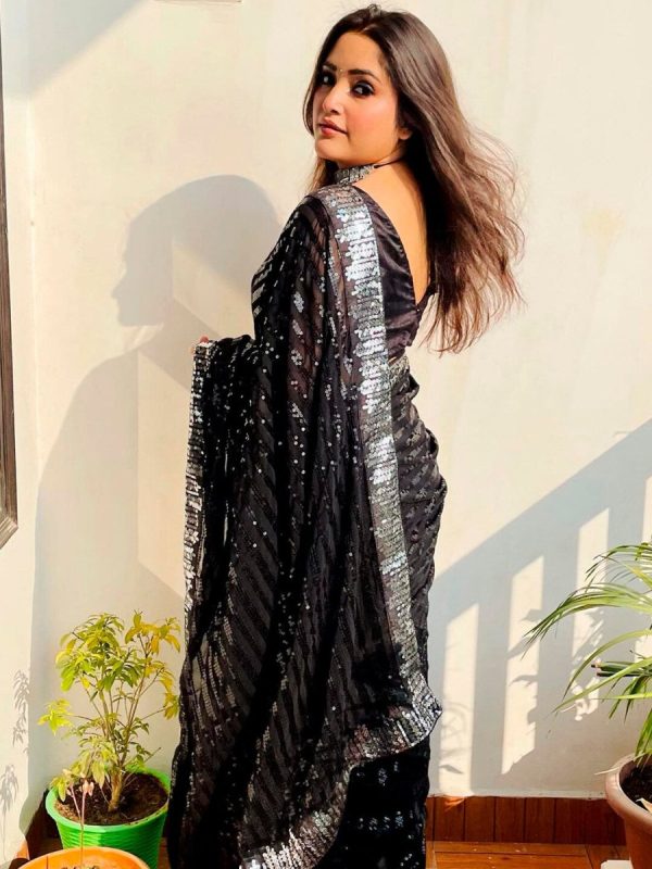 Anouk Embellished Sequinned Saree Online now