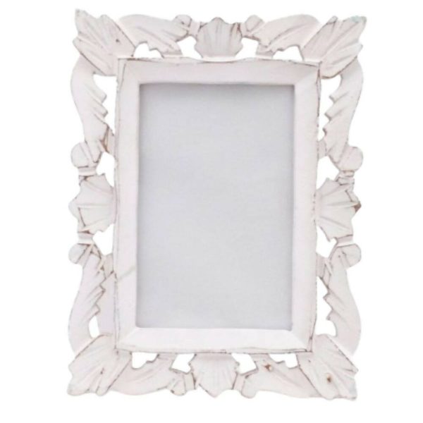 Adan s Homes PF01 Decorative Handcrafted Wooden Photo Frame (White) For Cheap