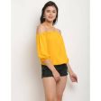 Aastha Fashion Women s Yellow Polyester Solid Casual Top Online now