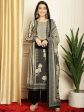 Aastha Fashion Women s Black Pashmina Digital Printed with Embroidered Lace work Kurta with Trouser & Dupatta Online Sale