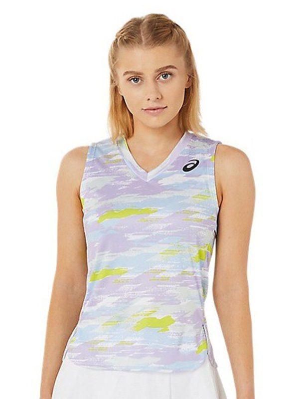 ASICS Match Graphic SS Printed V-Neck T-Shirt Hot on Sale