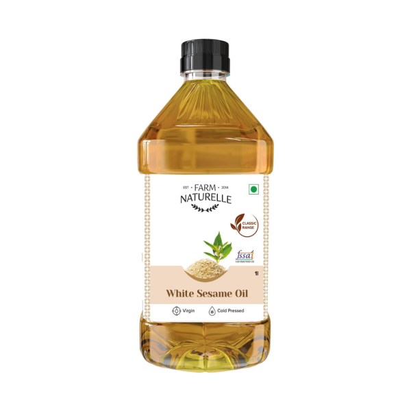 Farm Naturelle Cold Pressed Virgin White Sesame Seed Oil Supply