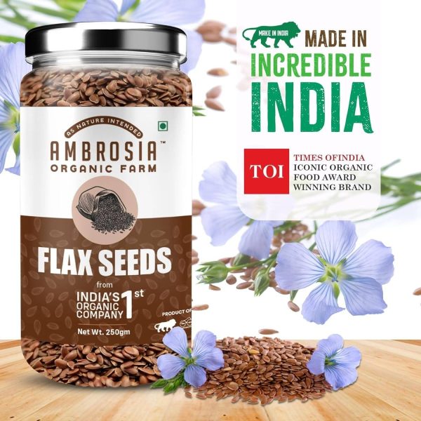 Ambrosia Organic Farm Flax Seeds For Cheap