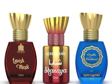 AdilQadri Lavish Musk, Shanaya & Oudh Al Hashmi Attar Combo Hot on Sale