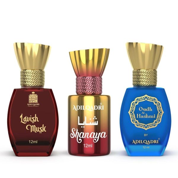 AdilQadri Lavish Musk, Shanaya & Oudh Al Hashmi Attar Combo Hot on Sale