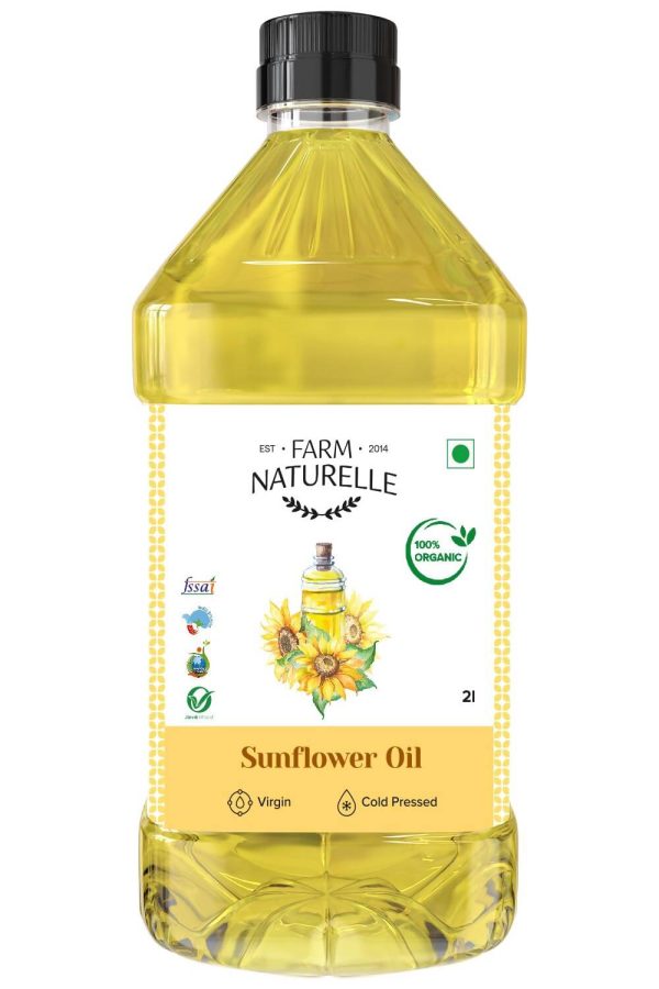 Farm Naturelle Organic Virgin Cold Pressed Sunflower Oil on Sale