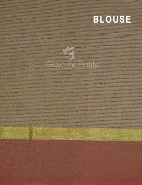 Dual Shades of Baby Pink With Contrast Blouse Pure Mangalgiri Cotton By Gayathri Reddy Designer Studio Hot on Sale