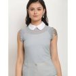 Aastha Fashion Women s Grey Georgette Solid Casual Top Cheap