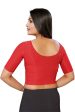 Malishka Women s Lycra Readymade Blouse Combo Pack - Red & Brown Discount