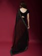 Anouk Black & Red Embellished Sequinned Pure Georgette Saree Discount