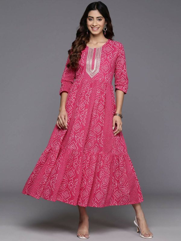 Ahalyaa Women s Traditional wear Dress - Pink Online