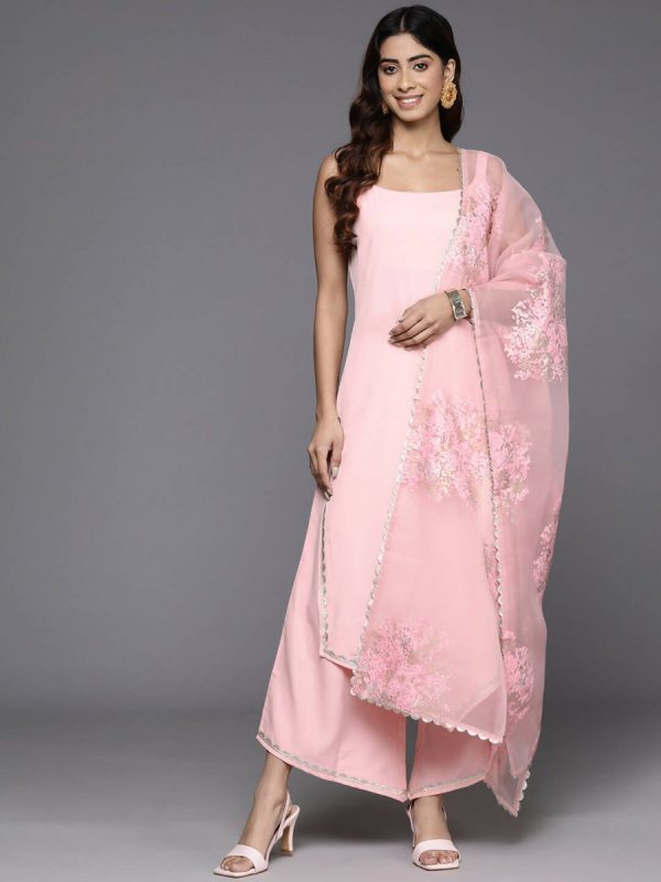 Ahalyaa Women s Traditional wear Kurta Set - Pink on Sale