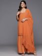 Ahalyaa Women s Traditional wear Kurta Set - Orange Hot on Sale