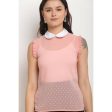 Aastha Fashion Women s Light Pink Georgette Solid Casual Top Fashion