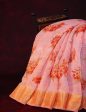 Baby Pink Colour Floral Print Semi Chanderi Saree By Gayathri Reddy Designer Studio Online now