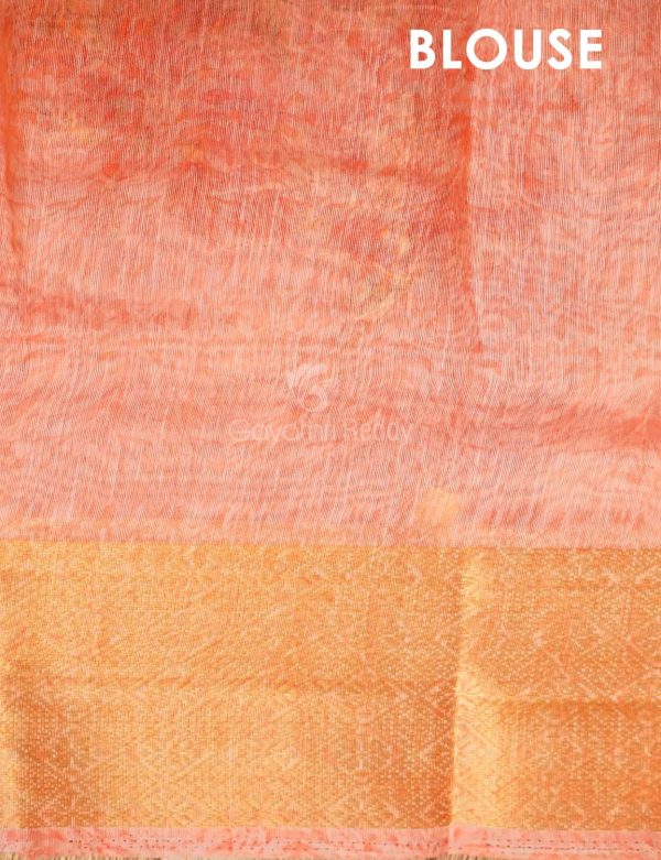 Baby Pink Colour Floral Print Semi Chanderi Saree By Gayathri Reddy Designer Studio Online now