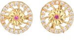 AanyaCentric Elegant Gold Plated Ad American Diamond Earrings for Women Girls of All Ages Cheap