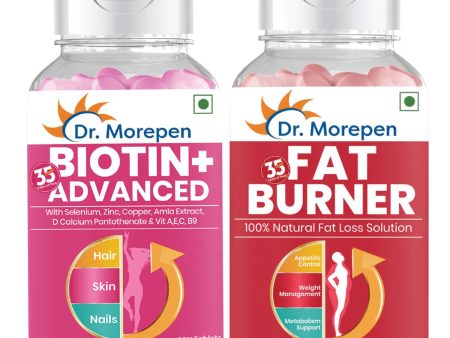 Dr. Morepen Biotin+ Advanced Tablets and Fat Burner Tablets Combo Online