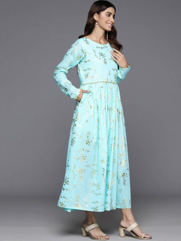 Ahalyaa Women s Traditional wear Dress - Blue Online Hot Sale