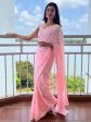 Anouk Pink Embellished Sequinned Pure Georgette Saree Online Sale