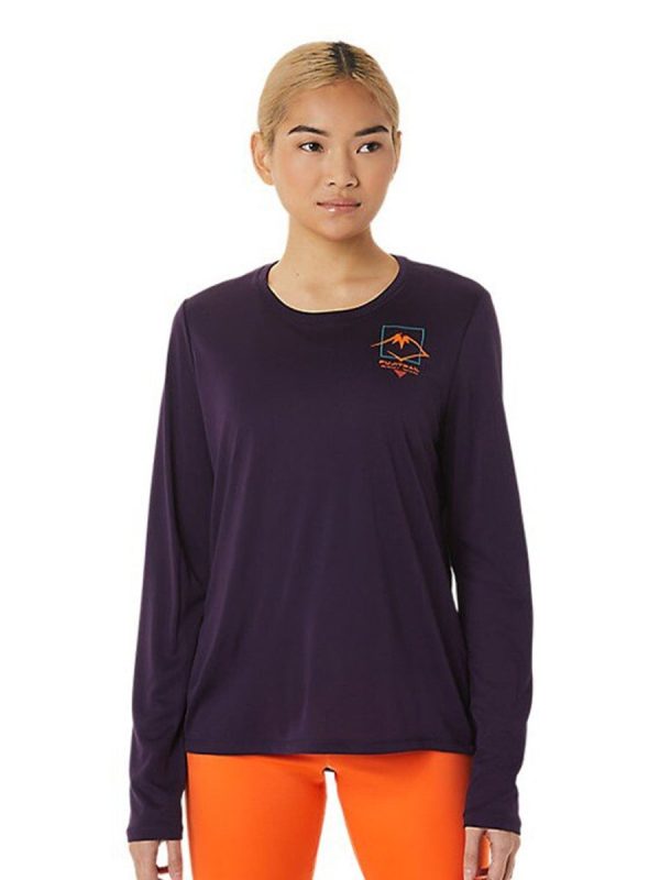 ASICS Fujitrail LS Logo Printed Round Neck T-Shirt on Sale