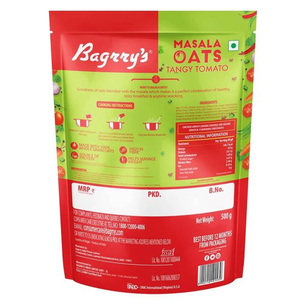 Bagrry s Masala Oats Tangy Tomato Discount