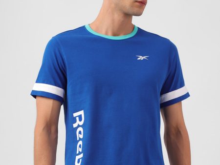 Reebok Typography Printed Round Neck Pure Cotton T-Shirt Online Sale