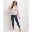 Aastha Fashion Women s Light Purple Polyester Solid Casual Top Supply