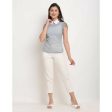 Aastha Fashion Women s Grey Georgette Solid Casual Top Cheap