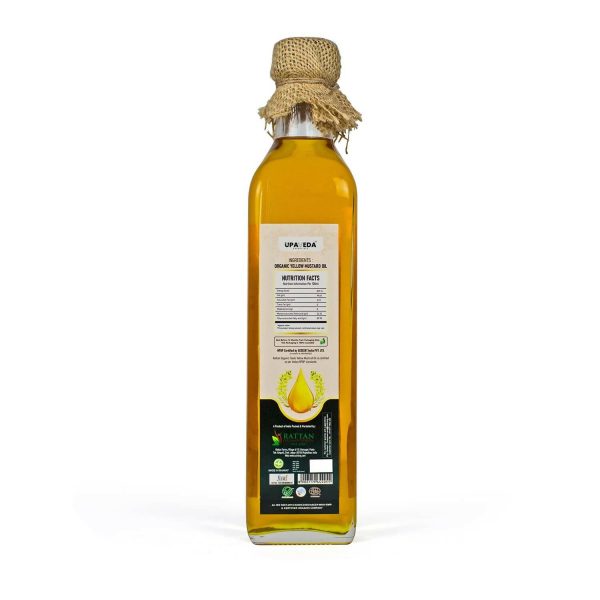 Upaveda Organic Cold Pressed Yellow Mustard Oil Online Hot Sale