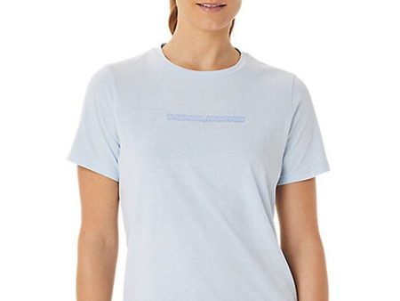 ASICS Logo Graphic Printed Round Neck T-shirt For Sale