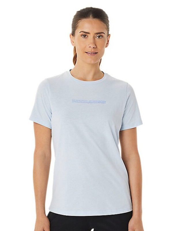 ASICS Logo Graphic Printed Round Neck T-shirt For Sale