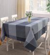 Airwill 100% Cotton Checkered Pattern 4 Seater Square Table Cover - Black & Grey Online